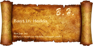 Bastin Hedda névjegykártya